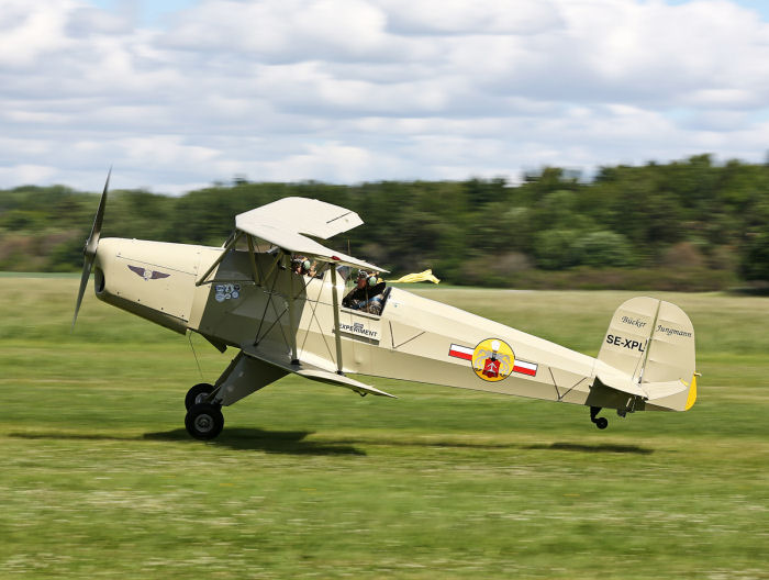 Bücker Bü 131 Jungmann tillverkad under 1990-talet av Historical Aircraft Service i Polen. Foto: Gunnar Åkerberg