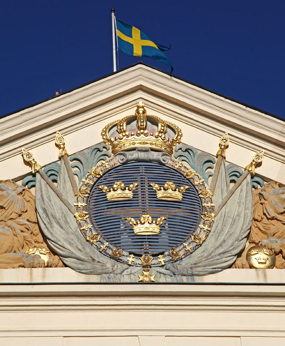 Detaljbild av Armémuseums fasad. Foto: Gunnar Åkerberg. Detaljbild av Armémuseums fasad. Foto: Gunnar Åkerberg.
