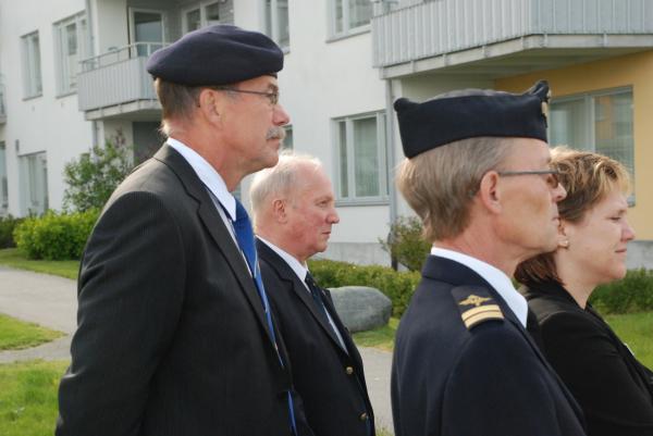 Flera prominenta gäster besökte högtiden vid F 2 Kamratförenings nedläggning. Foto: Bengt Simson.