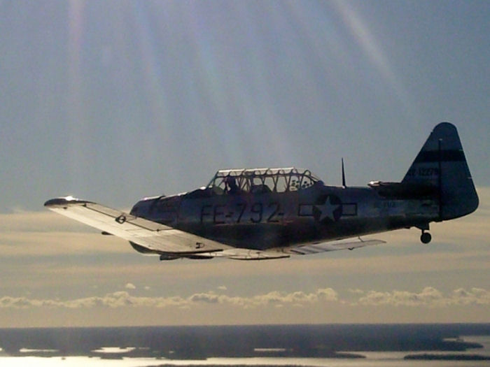 SE-FUZ sedd från Swedish Air Force Historic Flights SE-FVU. Foto: Henrik Bergman  