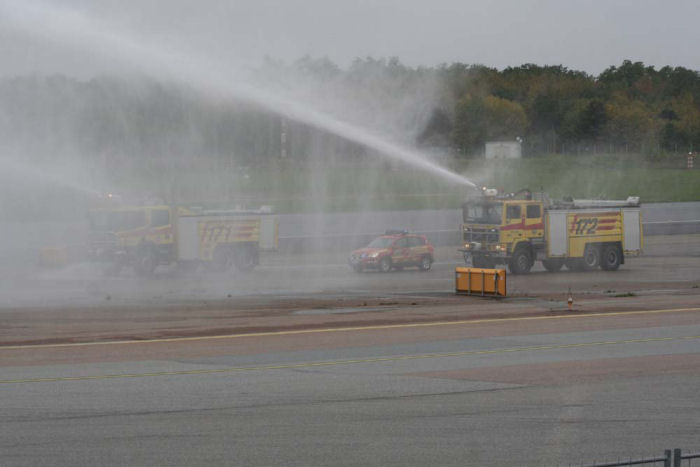 Förevisning av räddningsfordon (brandbil). Foto: Hans Groby.