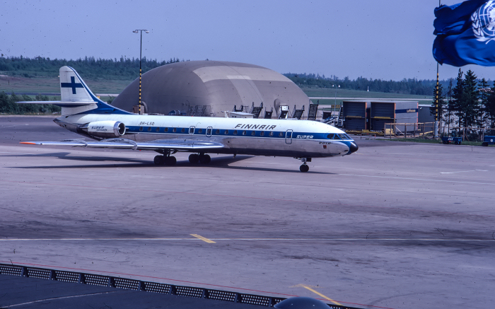 Finnair Caravelle på Arlanda Foto: Börje Norhager