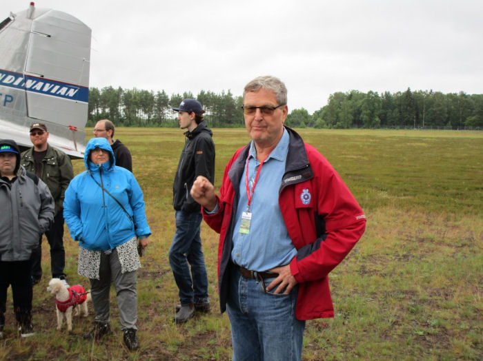 Karl-Axel Waplan vid Daisy vid ett besök i Ronneby 2017. Foto: Robert Malmstedt