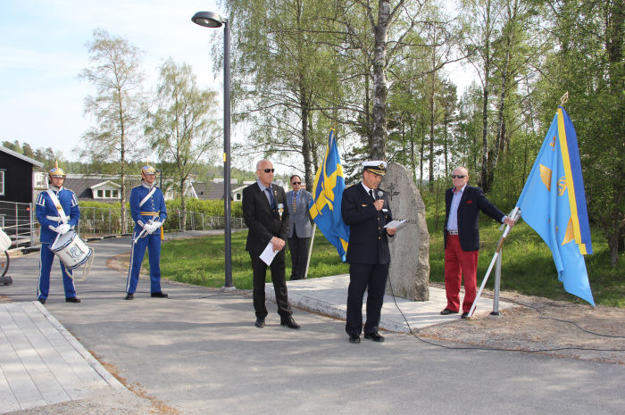 Brigadgeneral Gabor Nagy invigningstalar. Foto: Hans Groby.