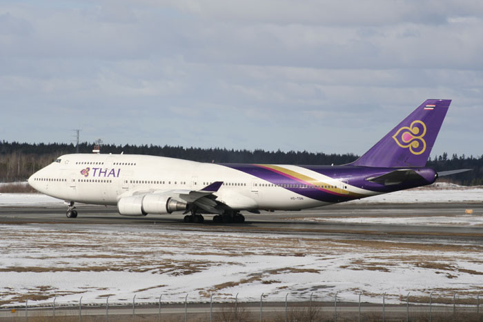 Thai Airways Boeing B747-4D7 HS-TGN. Foto: Hans Groby.