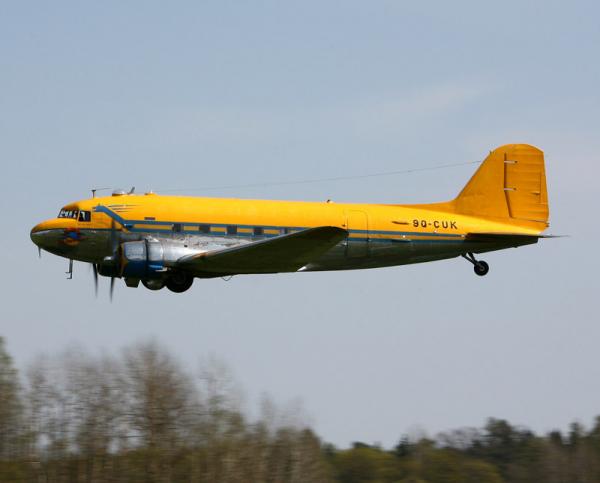 Åke Janssons fina DC-3 "Congo Queen" 9Q-CUK.  Foto: Gunnar Åkerberg