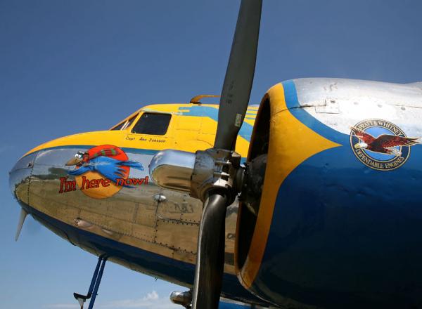 Åke Janssons DC-3 "Congo Queen" 9Q-CUK.  Foto: Gunnar Åkerberg