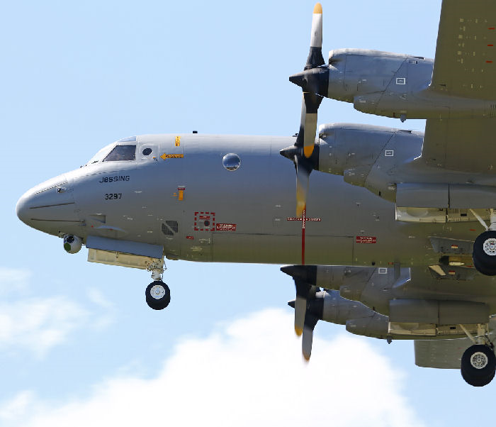 Lockheed P-3 Orion från det norska Luftforsvaret från Flygdagen i Kjeller. Foto Gunnar Åkerberg   