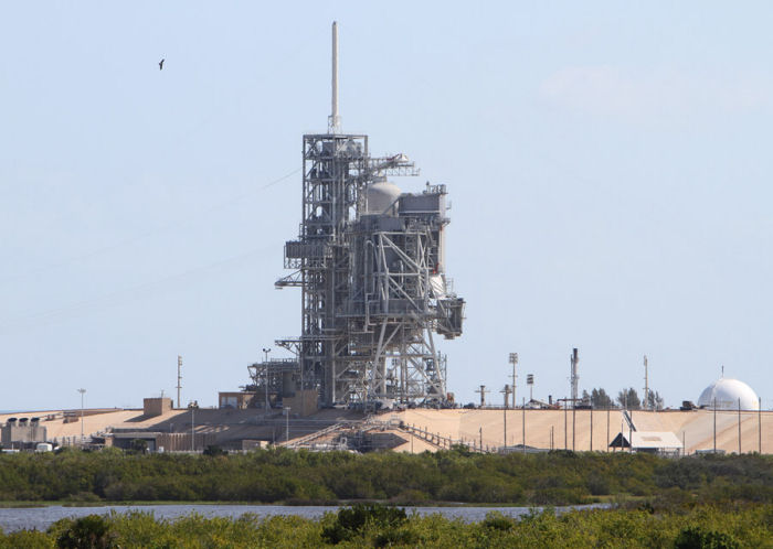 En av många uppskjutningsramper på Kennedy Space Center i Florida i april 2010. Foto: Gunnar Åkerberg.