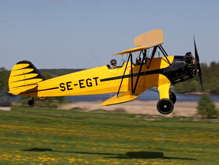 Focke-Wulf Fw 44 Stieglitz, SE-EGT startar. Foto: Gunnar Åkerberg.