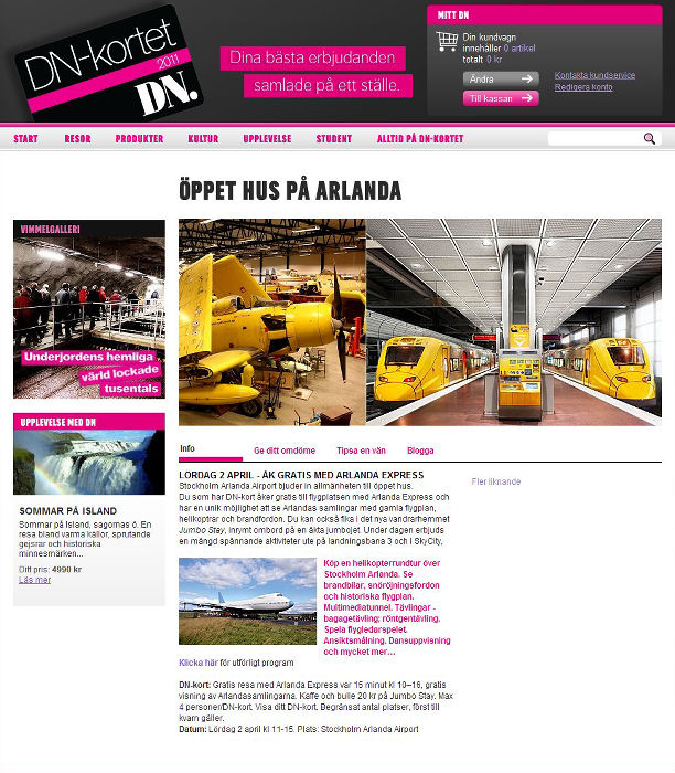 Mer information om specialarrangemangen på Arlanda för dig med DN-kort finns hos DN-kortets hemsida. Mer information om specialarrangemangen på Arlanda för dig med DN-kort finns hos DN-kortets hemsida.