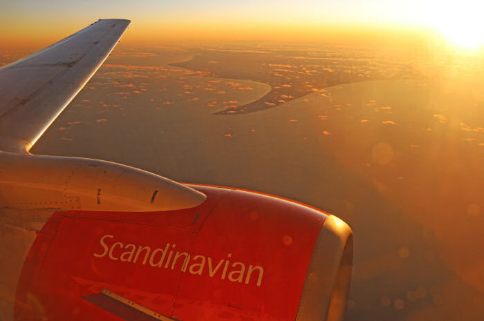 I bakgrunden Skagen under tiden som mönstret 600 flögs. Foto: Viktor Gadestedt.