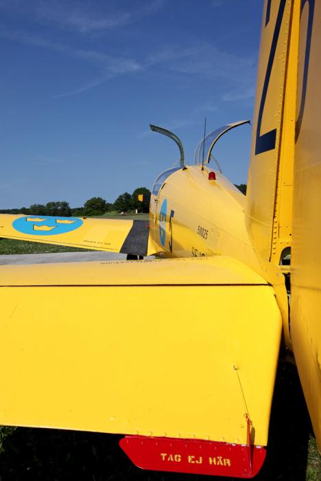 Sk 50 var den militära beteckningen på Saab Safir i det svenska Flygvapnet. Foto: Gunnar Åkerberg.