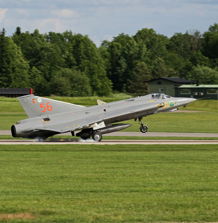 J 35J Draken på Malmen 2010. Foto: Gunnar Åkerberg.