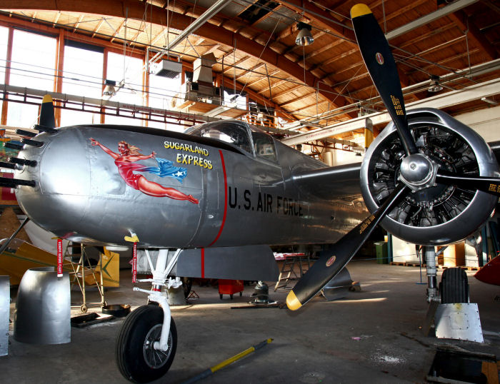 Nordic Warbirds A-26 Invader ”Sugarland Express” är äntligen klar att flyga efter översyn. Foto: Gunnar Åkerberg