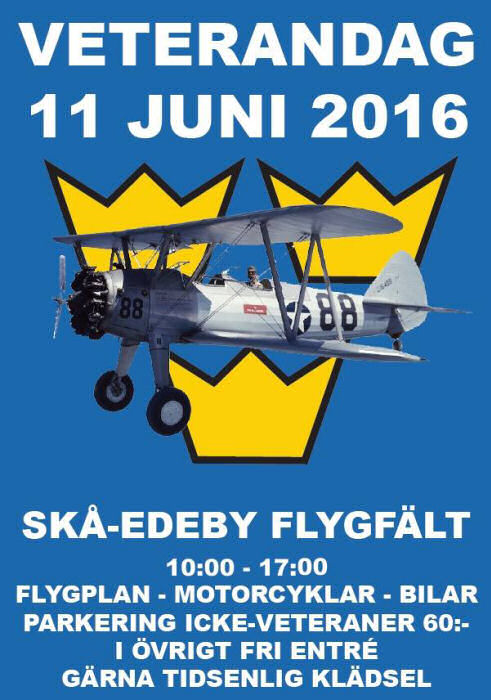 Veterandag på Skå-Edeby 2016 Affisch