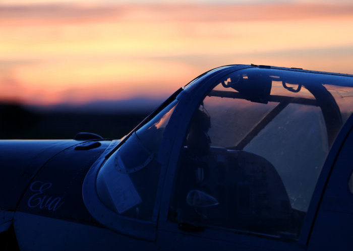 För tillfället finns det bara en flygande Safir av den första versionen Saab 91A i Sverige. Den ägs av Niclas Bååth och är baserad på Skå-Edeby. Foto: Gunnar Åkerberg