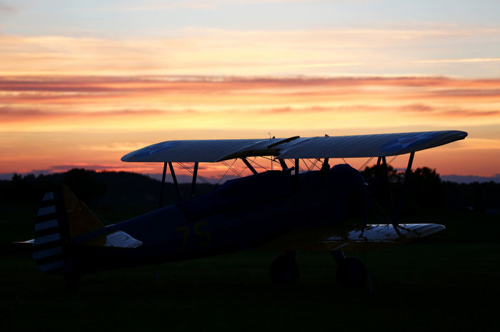 Denna fina Stearman Kaydet PT-13D importerades från USA 2015 och är numera baserad på Skå-Edeby. Foto: Gunnar Åkerberg 